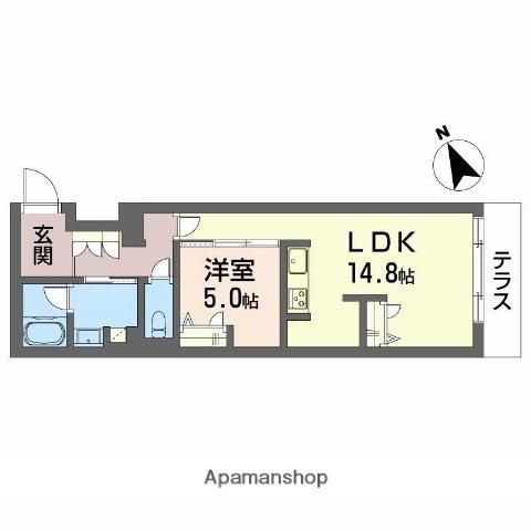 シャーメゾン桜ステージ(1LDK/1階)の間取り写真