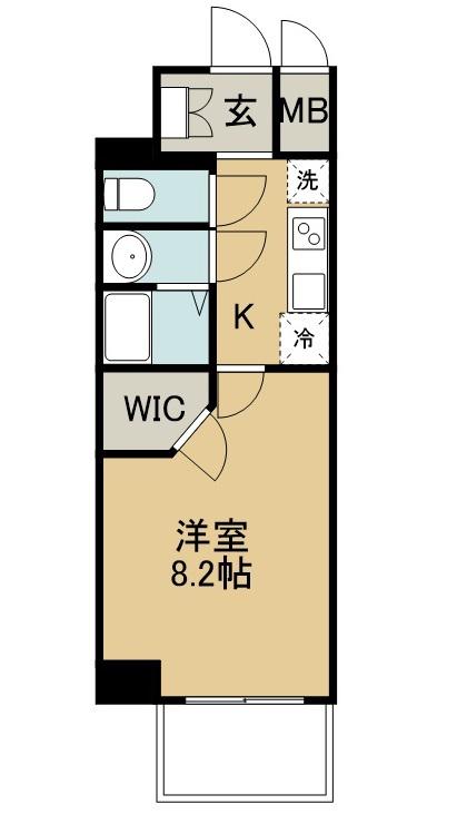 S-RESIDENCE四日市市堀木AMANTE(1K/7階)の間取り写真