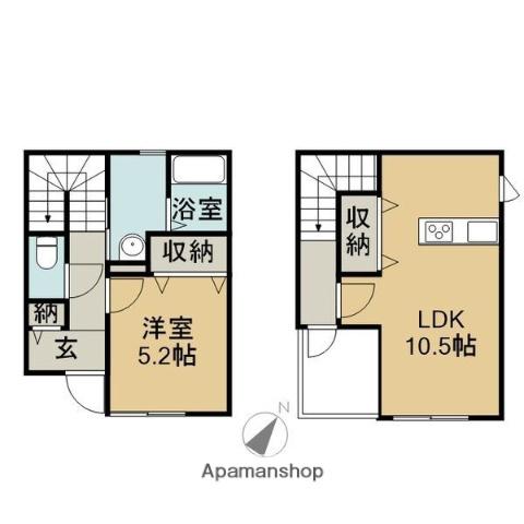 リーブルファイン住吉町(1LDK/2階)の間取り写真