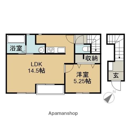 リーブルファイン住吉町(1LDK/2階)の間取り写真