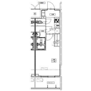 SーRESIDENCE四日市駅前COULEUR キャ(1K/14階)の間取り写真