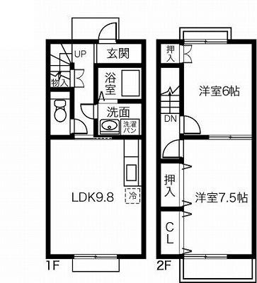プラッサムコートＴＩ　Ａ棟(2LDK)の間取り写真
