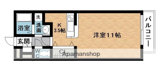 ハイツレクエルド(ワンルーム/2階)の間取り写真