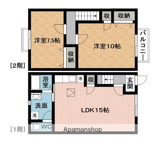 BRANCHE(2LDK/1階)の間取り写真