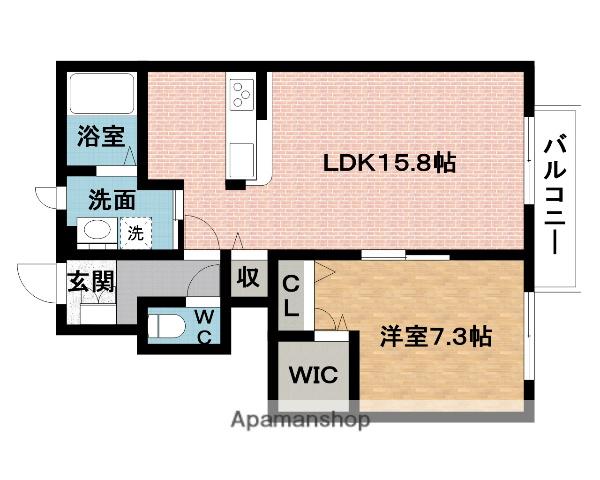 クローバーコートA(1LDK/1階)の間取り写真