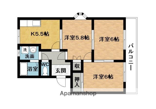 ルミナスハイム(3K/1階)の間取り写真