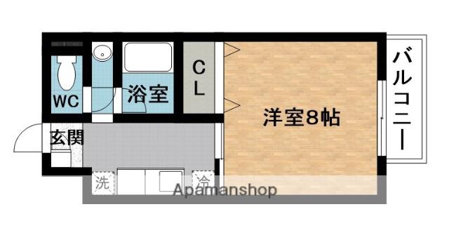 フラット立石B(1K/1階)の間取り写真