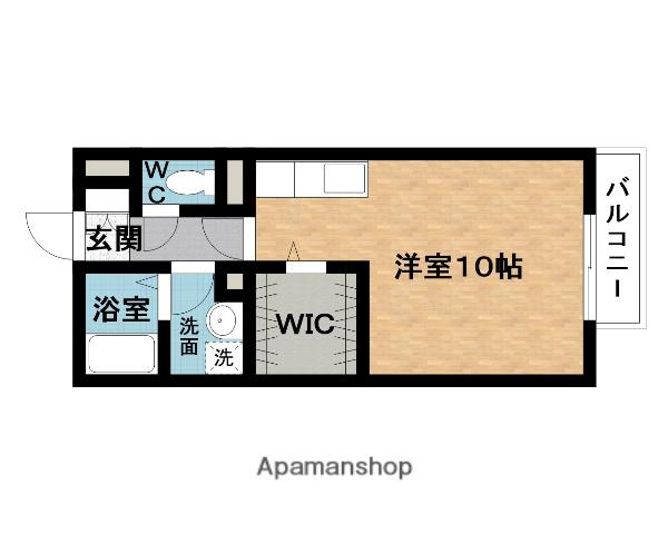 シャルマンドミール(ワンルーム/1階)の間取り写真