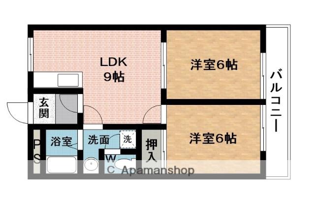クレストール(2LDK/1階)の間取り写真