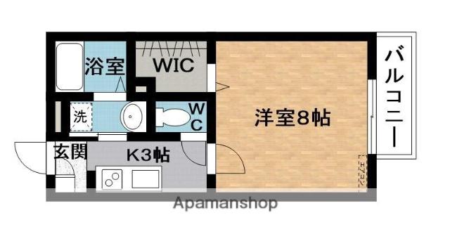 パラストYⅢ(1K/1階)の間取り写真