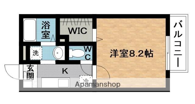 サンリヴェールM(1K/1階)の間取り写真