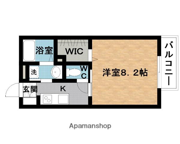 ハイツエクレール(1K/2階)の間取り写真