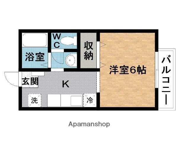 アーバン松井B(1K/1階)の間取り写真