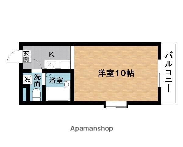 ジェンティーレ伊賀上野(ワンルーム/2階)の間取り写真