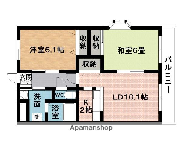 メゾンエトワール(2LDK/2階)の間取り写真