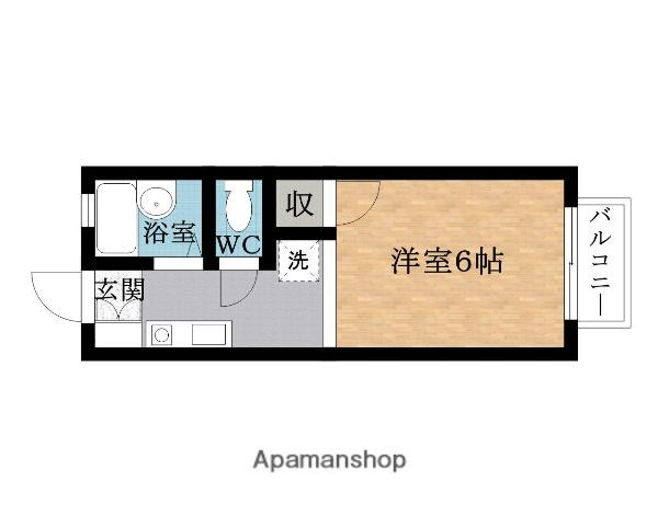 エスポワール・エチカB(1K/1階)の間取り写真