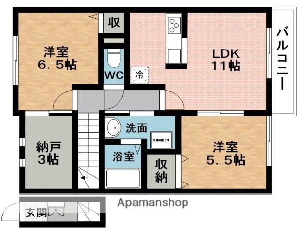 ハイツアスセーナⅠ(2SLDK/2階)の間取り写真