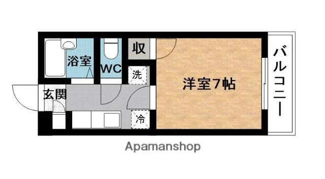 ハイツ緑陽台(1K/1階)の間取り写真