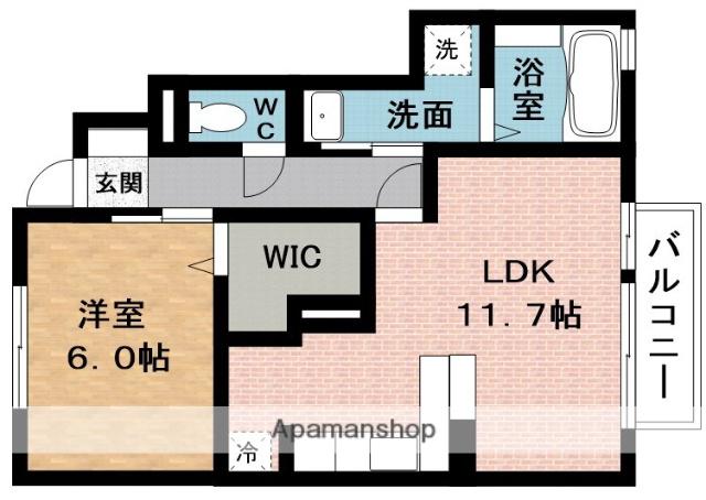 JUEIYU MITAⅡ(1LDK/1階)の間取り写真