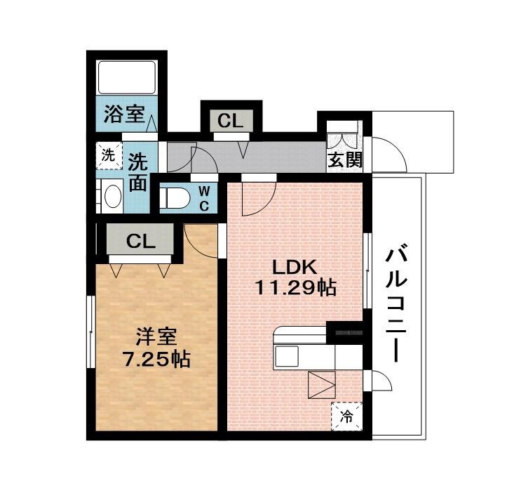 シルエーラ.Ⅰ(1LDK/1階)の間取り写真