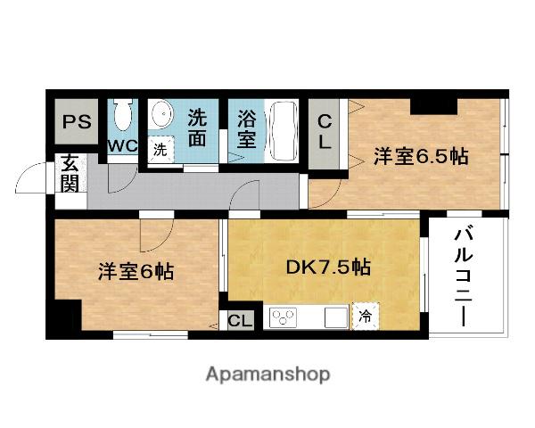 山﨑第2マンション(2DK/5階)の間取り写真