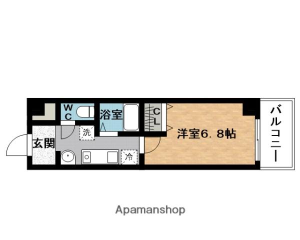 山﨑第2マンション(1K/1階)の間取り写真