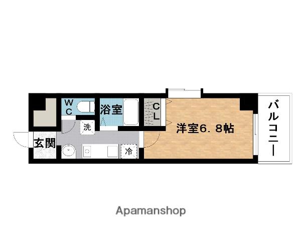 山﨑第2マンション(1K/2階)の間取り写真