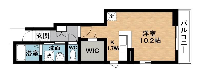 コッティ伊賀(1K/1階)の間取り写真