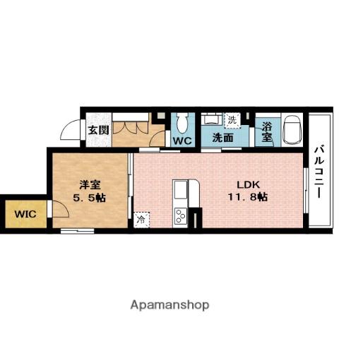 ハイトメゾン丸の内(1LDK/2階)の間取り写真