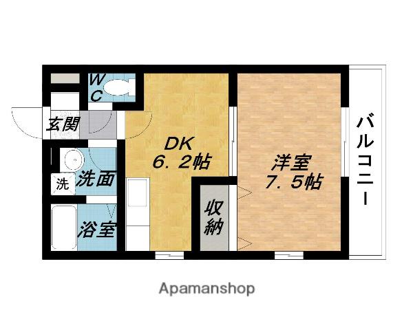 プレミール・メゾン(1DK/1階)の間取り写真