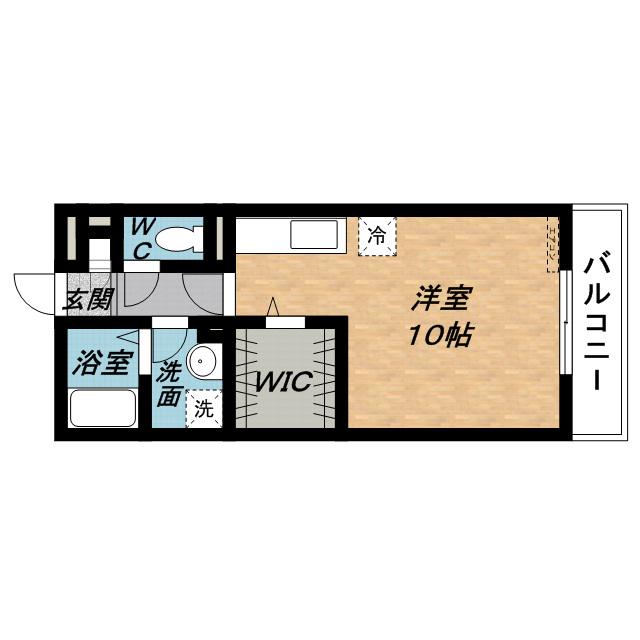 ヴェルモンターニュ(ワンルーム/2階)の間取り写真