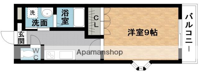グラシアスⅡ(1K/1階)の間取り写真