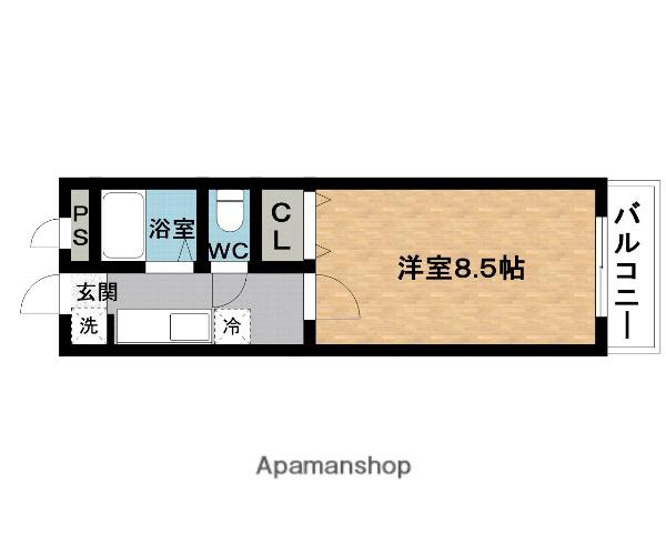 シャーンブルサト(1K/2階)の間取り写真