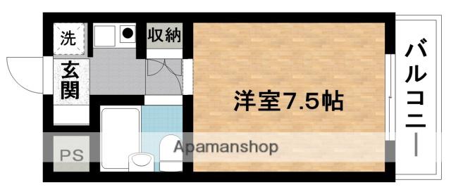 メゾン清風(1K/3階)の間取り写真