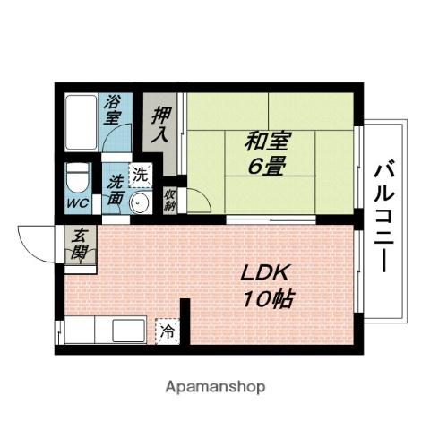 ハイツサンエー(1LDK/1階)の間取り写真