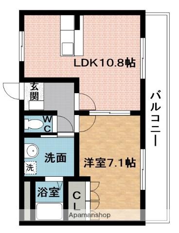 レスポワール(1LDK/2階)の間取り写真