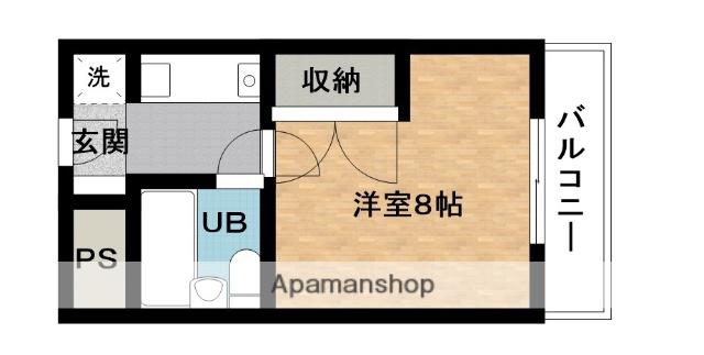 ストークヒルズ(1K/2階)の間取り写真