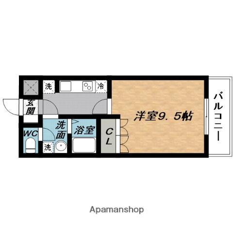 ネオヴィーヴル(1K/1階)の間取り写真