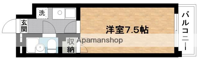 ヴェルジェ東町(1K/2階)の間取り写真