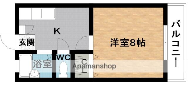 ルーラルハイツIWATA(1K/2階)の間取り写真