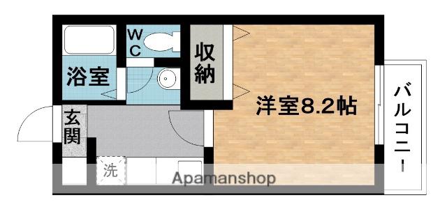 ハイツ鳥の実(1K/1階)の間取り写真