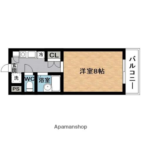 ロゼーリ(1K/3階)の間取り写真