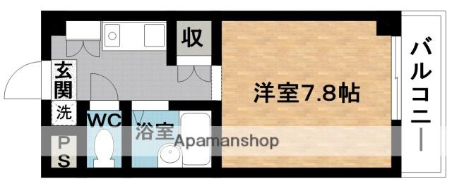 バロンズマンション(1K/2階)の間取り写真