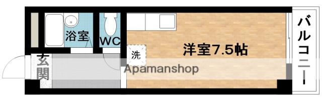 東駅前ビル(ワンルーム/4階)の間取り写真