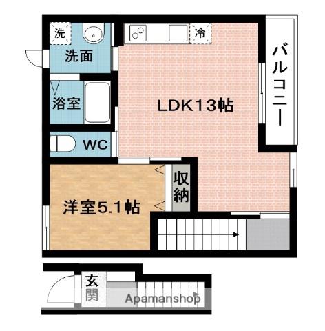 グリーンヒル丸之内(1LDK/2階)の間取り写真
