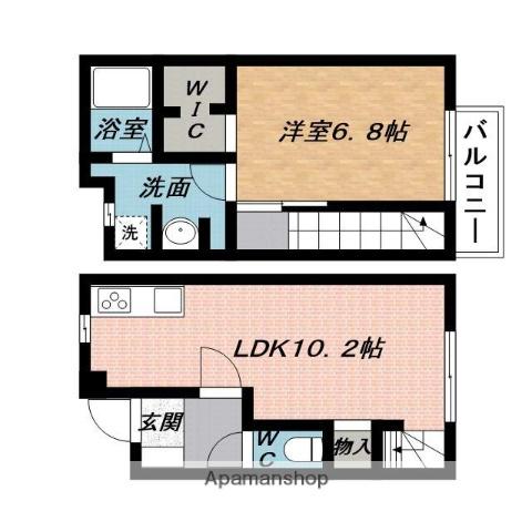 サングレースⅡ(1LDK/1階)の間取り写真