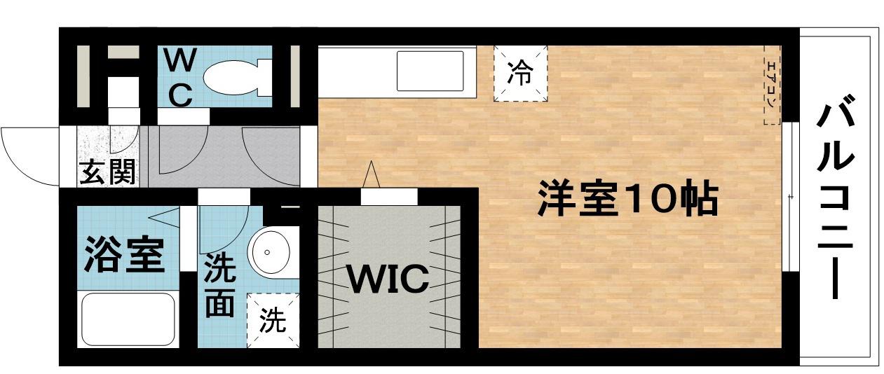 ヴェルモンターニュ(ワンルーム/1階)の間取り写真