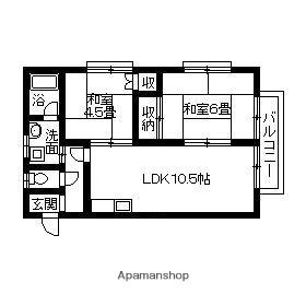 ベルメゾン(2LDK/1階)の間取り写真