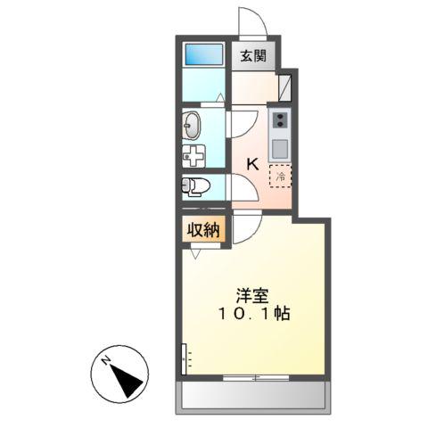 ビバJ・N・S(1K/1階)の間取り写真