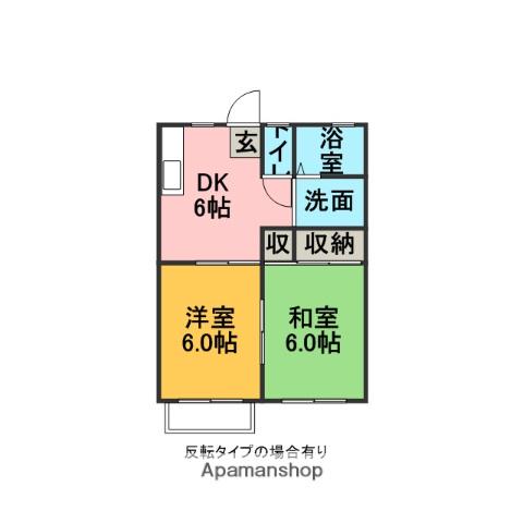 スターヒルズ(2DK/1階)の間取り写真